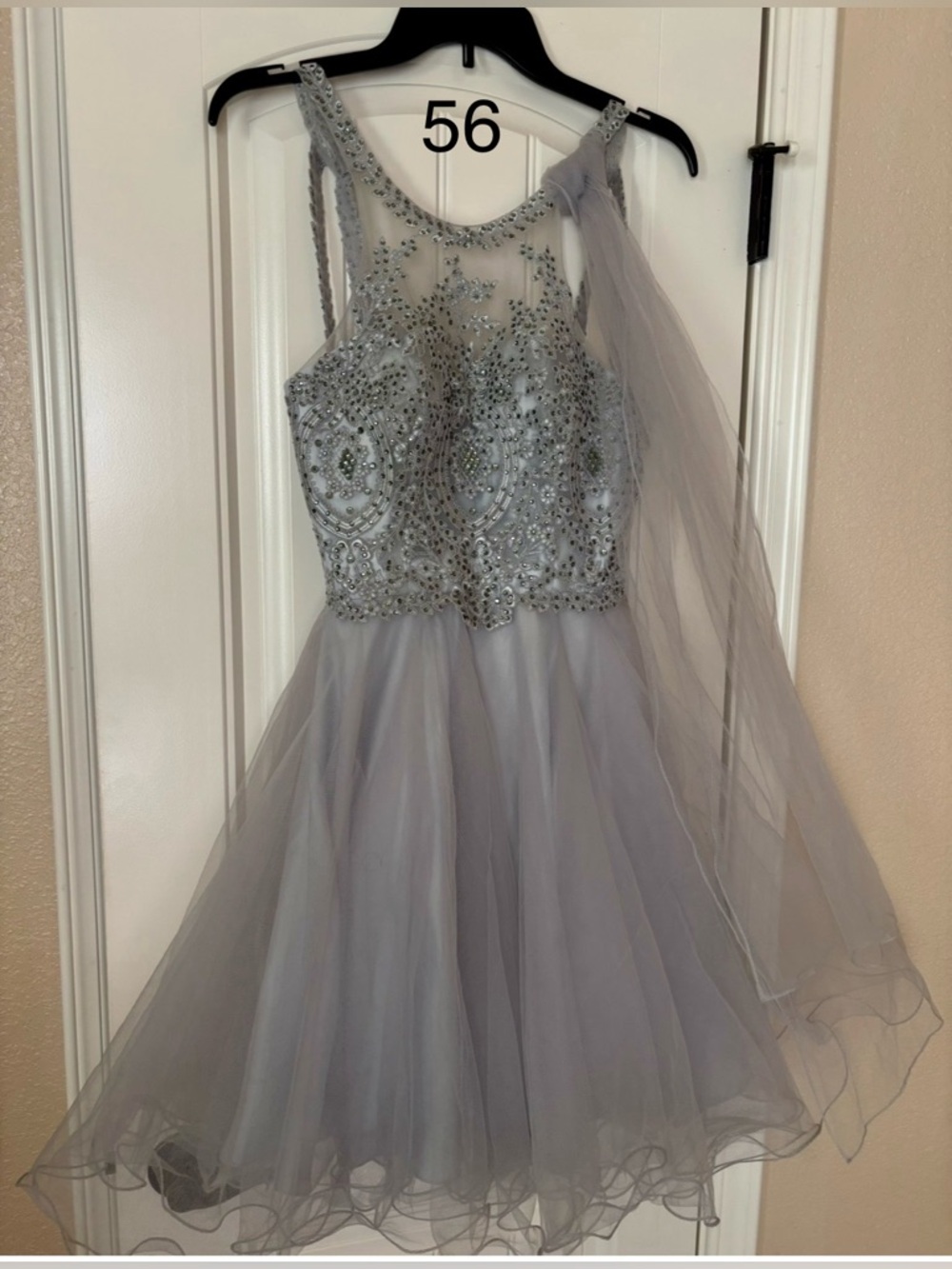 Juliet Dress for a Prom Girl, or Bridal formal evening with a beaded lace S-XS.